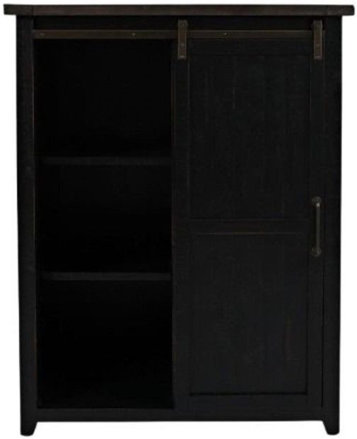 Jofran Inc. Madison County Vintage Black Barn Door Chest-2