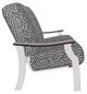 Telescope Casual St. Catherine Agra Classic/Warm Gray Aluminum/Fabric Outdoor MGP Cushion Loveseat with Chestnut Rustic Arms-2