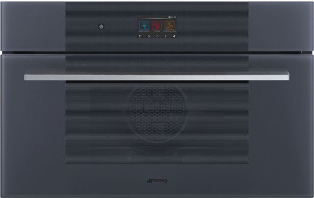 Smeg 30" Neptune Gray Oven/Micro Combo Electric Wall Oven-0