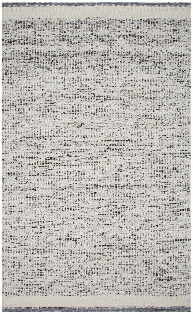 KAS Rugs Darcy Ivory Charcoal 5'x8' Area Rug-0