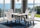 Furniture of America® Sabro White Square Dining Table with Black Base-1