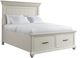Elements International Slater 4-Piece Antique White Queen Platform Bedroom Set-2