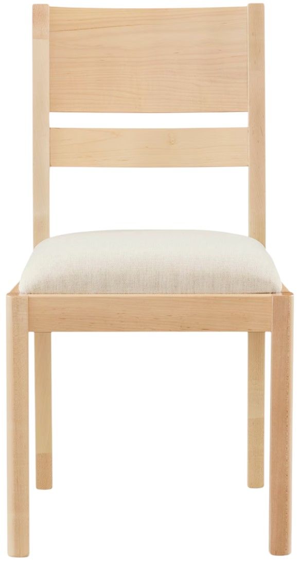 Bassett® Furniture Origins Spence Natural Dining Chair with Thrillist Linen Upholstered Seat-1