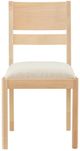 Bassett® Furniture Origins Spence Natural Dining Chair with Thrillist Linen Upholstered Seat-1