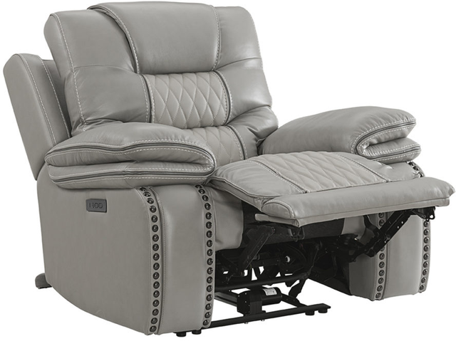 Intercon Cody Light Gray Dual-Power Recliner-2