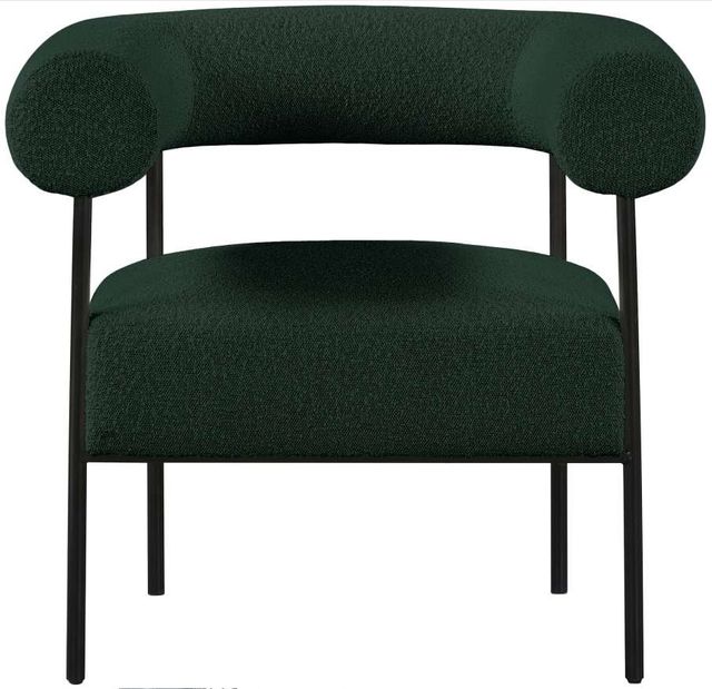 Meridian Furniture Blake Green/Black Boucle Fabric Accent Chair-1