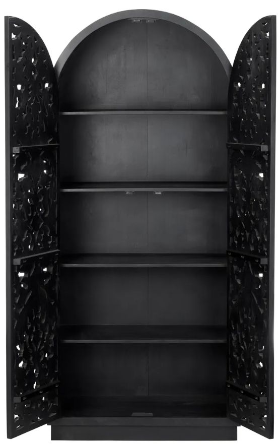 Crestview Collection Sable Black Stain Tall Accent Cabinet-3