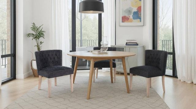 Nest Home Collections Charlie Anew Black/Gray Wash Dining Chair-1