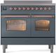 Ilve® Nostalgie II Series 40" Blue Grey Pro Style Induction Range-0