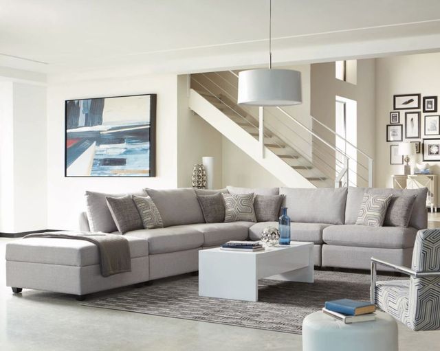 Coaster® Cambria Grey Square Storage Ottoman-4