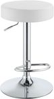 Coaster® Ramses Chrome/White Adjustable Bar Stool-0
