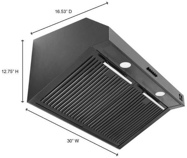 FORNO® Bari Espresso 30" Black Under Cabinet Range Hood -2