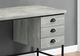 Monarch Specialties Inc. 55"L Grey Reclaimed Wood Black Metal Computer Desk-3