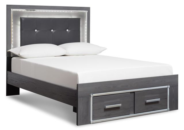 Signature Design by Ashley® Lodanna 4-Piece Gray Queen Storage Bed Set-1