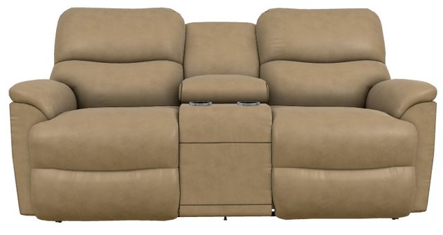 La-Z-Boy® Trouper Silt Power Reclining Loveseat with Console and Headrest-1