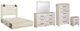 Signature Design by Ashley® Cambeck 5-Piece Whitewash Queen Panel Bed Set-0