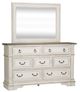 Liberty Furniture Abbey Park 4-Piece Antique White/Weathered Brown King Upholstered Sleigh Bedroom Set-3