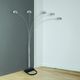 Crown Mark Peacock Pewter Arc Floor Lamp-1