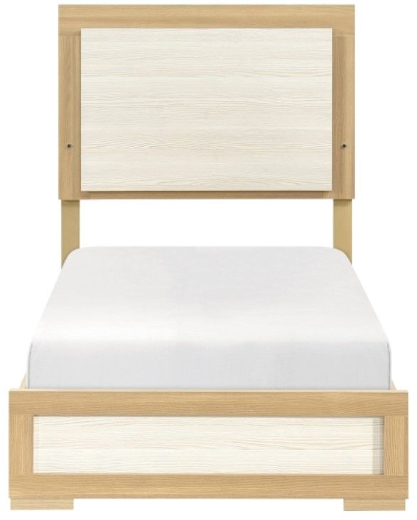 Homelegance® Sterling Natural/White Twin Panel Bed-3