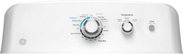 GE® 6.2 Cu. Ft. White Front Load Electric Dryer-3