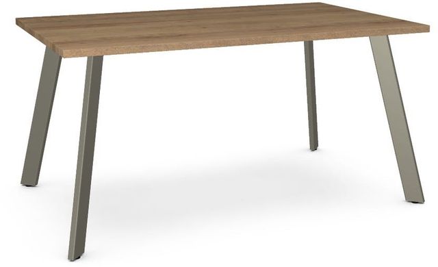 Amisco Customizable Lidya Rectangular Table with 60" Birch Veneer Top -0