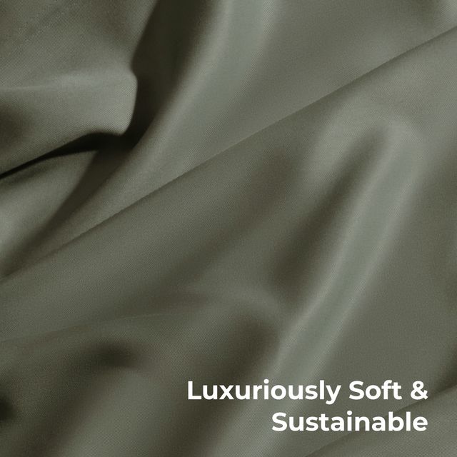 Cariloha Retreat 4-Piece Oasis Green Lyocell Queen Sheet Set-4