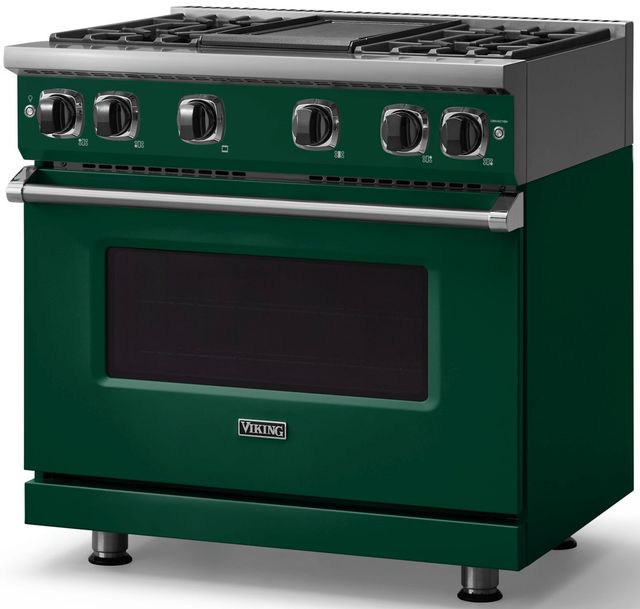 Viking® 7 Series 36" Ivy Pro Style Natural Gas Range with Griddle-3