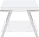 Coaster® Marcia Glossy Rectangular End Table with Chrome Base-3