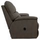 La-Z-Boy® Trouper Gray Leather Manual Reclining Loveseat with Console-3