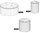 International Furniture Direct White Balam Ivory White Chairside Table-3