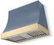 AGA Marquee 36" Stone Blue Wall Mounted Range Hood with Polished Brass Trim-0