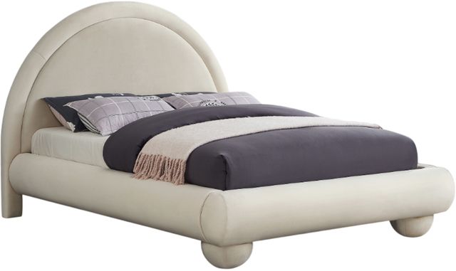 Meridian Furniture Madrid Cream Full Upholstered Panel Bed-0