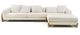 VIG Furniture Modrest Fleury 2-Piece Cream Right-Arm Facing Sofa Sectional and Chaise-0