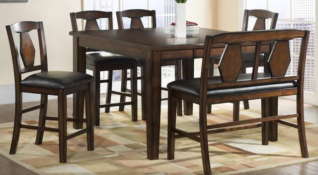 Urban Styles Furniture Napa 6-Piece Cappuccino Counter Height Dining Set-0