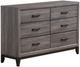 Global Furniture USA Kate 4-Piece Foil Gray King Panel Bedroom Set-2