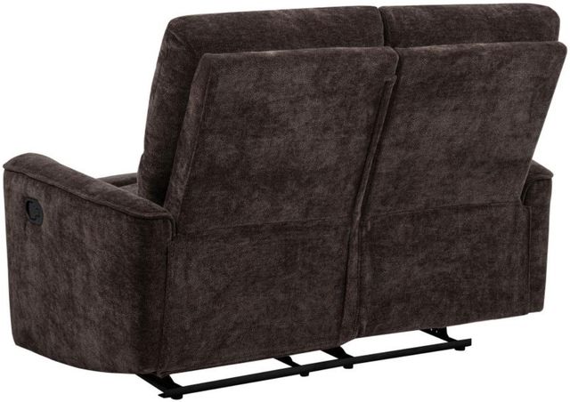 Coaster® Navarro Dark Brown Chenille Upholstered Manual Recining Loveseat-4
