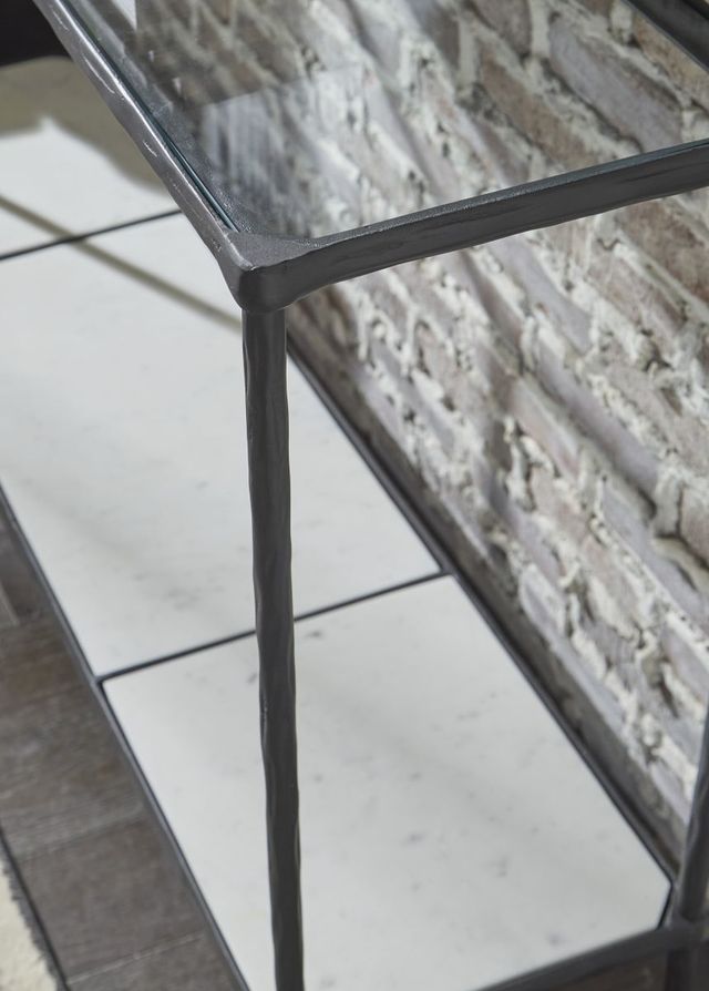 Signature Design by Ashley® Ryandale Glass Top Console Table with Antique Black Metal Base-3