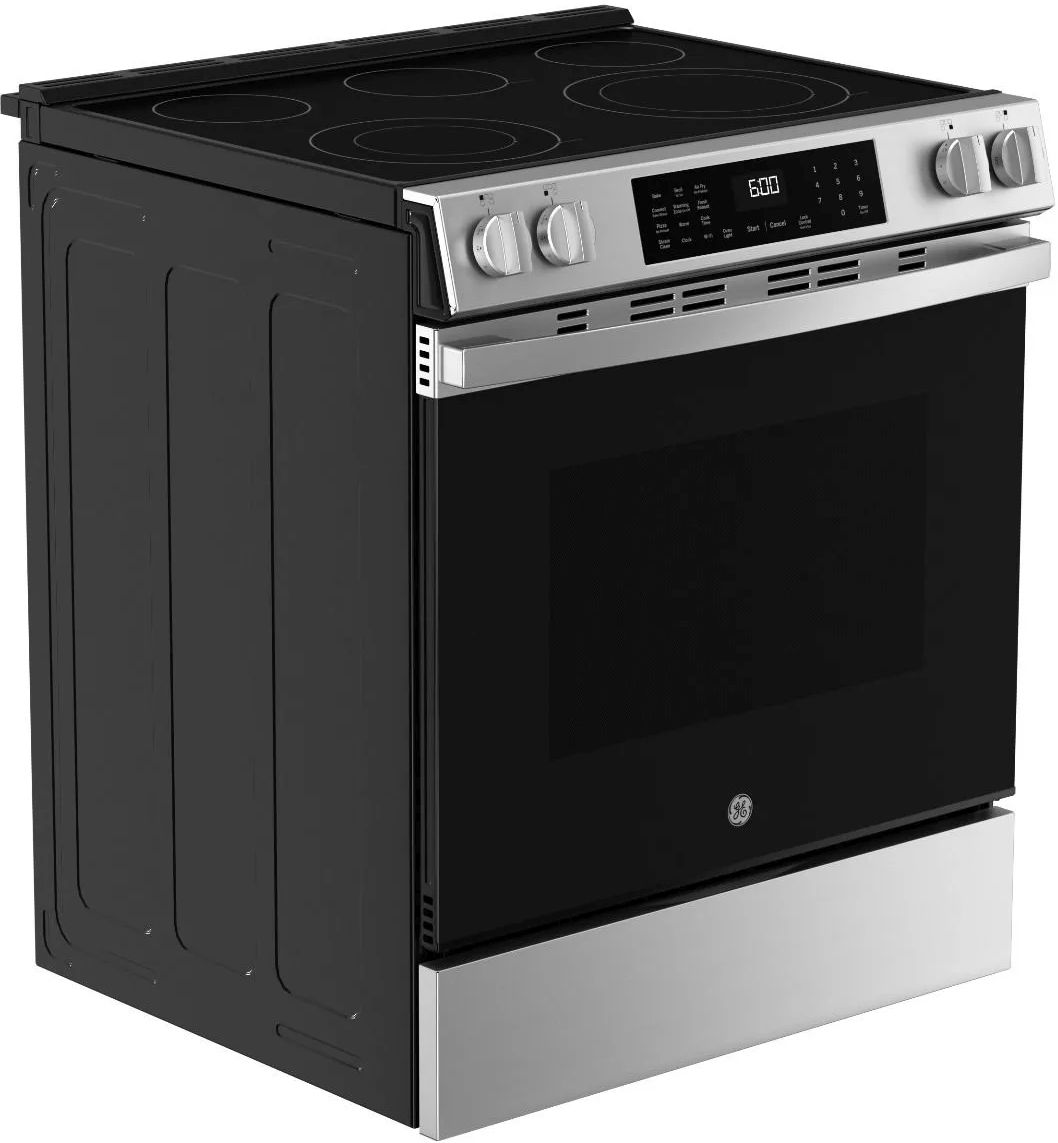GE® 600 Series 30" Fingerprint Resistant Stainless Steel Slide-In Electric Range-3