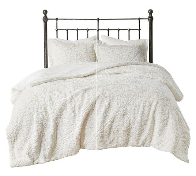 Olliix by Madison Park Bismarck Ivory Twin/Twin XL Ultra Plush Comforter Mini Set-0