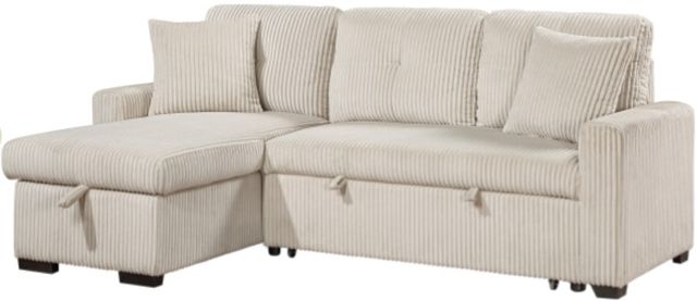 Homelegance® Rhett 3-Piece Beige Right-Arm Facing Reversible Sleeper Sectional-0