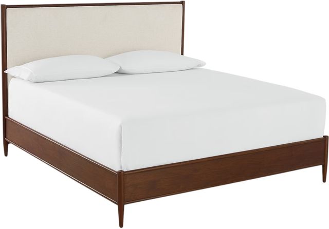 Bassett® Furniture Copenhagen Espresso Queen Upholstered Panel Bed-0