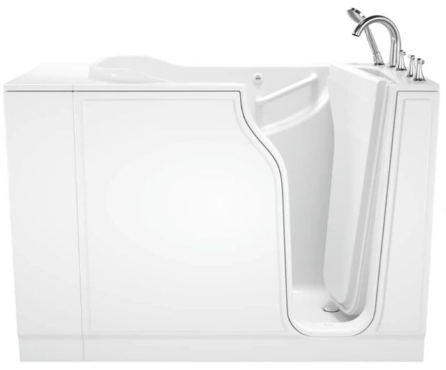 American Standard Gelcoat White 30” x 52” x 42" Walk-In Bathtub with Combination Air Spa system and Whirlpool Massage System - Left Hand Door and Drain-0