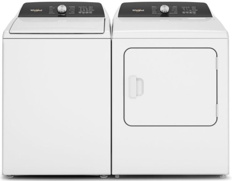 Whirlpool Top Load Pair (WTW5015LW-YWED5050LW) - WHITE