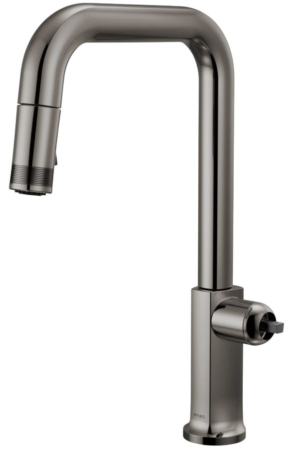 Brizo Kintsu® Lumicoat® Black Onyx Pull-Down Faucet with Square Spout-0