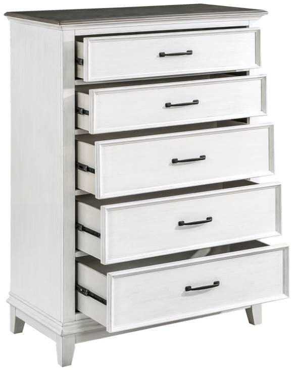 Homelegance® Chesterton Antique White/Dark Brown Chest-3