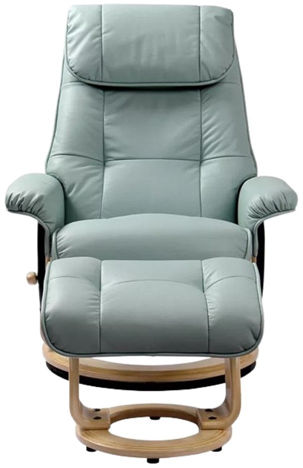 BenchMaster Caribbean Line Ventura Pastel Blue Chair and Ottoman Set-1