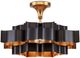 Currey & Company Grand Lotus Comtemoprary Gold Leaf/Satin Black Small Chandelier-1