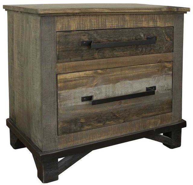 International Furniture Direct Loft Brown/Gray Nightstand-0