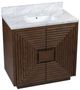 Currey & Company Morombe 36" Cocoa Marble Vanity with Rectangular Undermount Sink-3