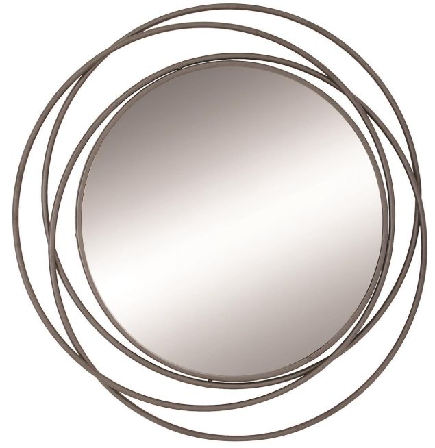 Deco Marche Gray Overlapping Circle Wall Mirror-0
